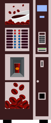 distributeur de boissons chaudes et machine à café